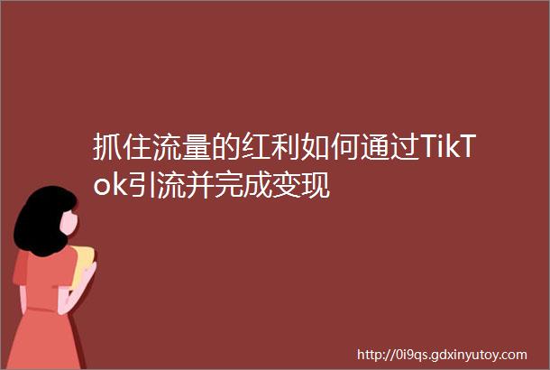 抓住流量的红利如何通过TikTok引流并完成变现